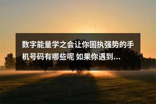 数字能量学之会让你固执强势的手机号码有哪些呢 如果你遇到这样的手机号码马上远离