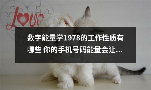 数字能量学1978的工作性质有哪些 你的手机号码能量会让你脾气暴躁