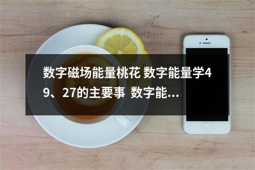 数字磁场能量桃花 数字能量学49、27的主要事  数字能量2199 ，数字能量的这种组合即使是有