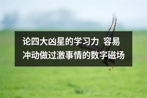 论四大凶星的学习力  容易冲动做过激事情的数字磁场