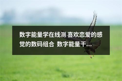 数字能量学在线测 喜欢恋爱的感觉的数码组合  数字能量干货分享为什么不能免费测号？