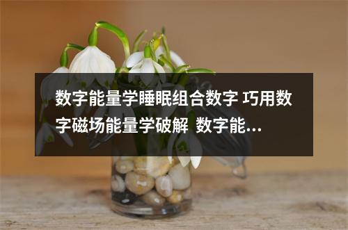 数字能量学睡眠组合数字 巧用数字磁场能量学破解  数字能量71914 手机号码在延年磁场中间有5